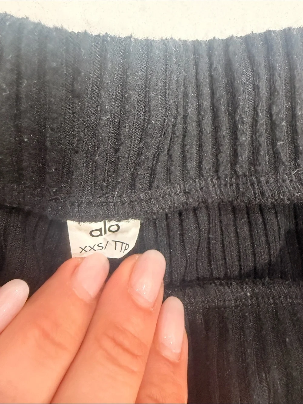 ALO Yoga Muse Black Ribbed Athletic Shorts